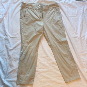 Khaki skinny slacks